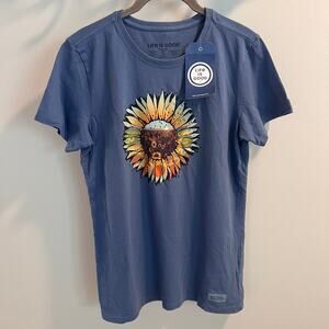 NWT Life is Good Sunflowerscape Crusher T-Shirt Size S